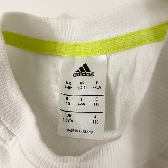 Adidas Tshirt Kids Small 4-5 Shirt - Picture 11 of 16